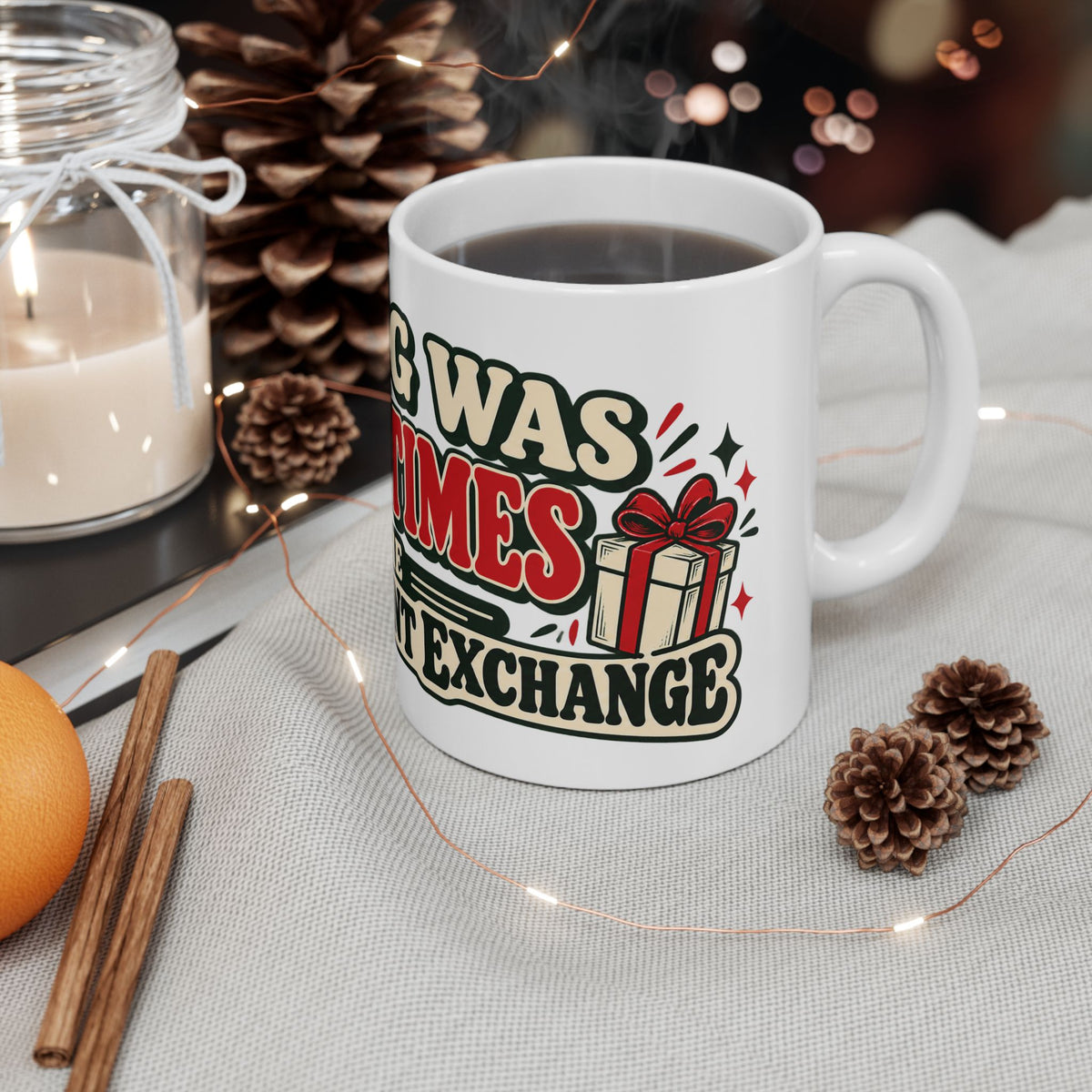 White Elephant Gift Mug, Funny Stolen 3 Times Coffee Mug, Office Gift Exchange, Secret Santa Coworker Gift, 11oz Christmas Mug