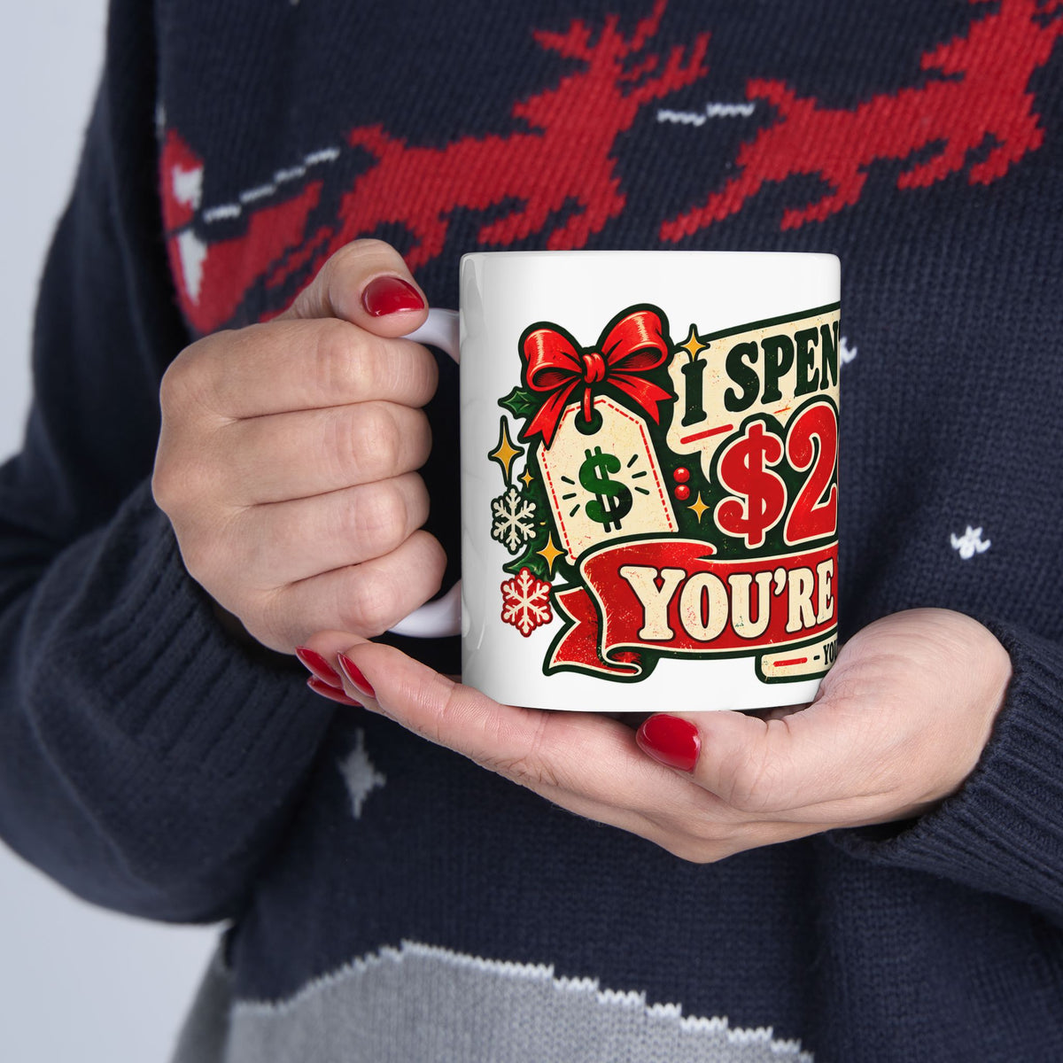 Secret Santa Gift Mug, Funny I Spent Exactly 20 Dollars On You Coffee Mug, Office Gift Exchange, Coworker Christmas Gift, 11oz Mug