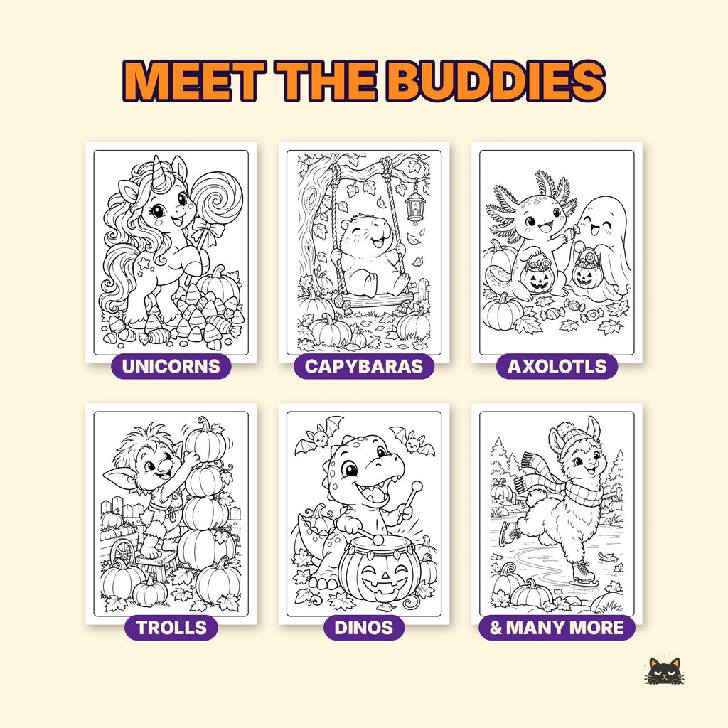 Printable Halloween Coloring Pages for Kids Vol 3 – printable coloring page preview 5 by SarcasmArt