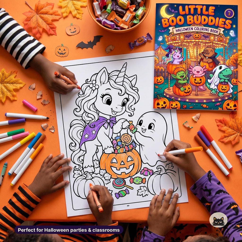 Printable Halloween Coloring Pages for Kids Vol 3 – printable coloring page preview 6 by SarcasmArt