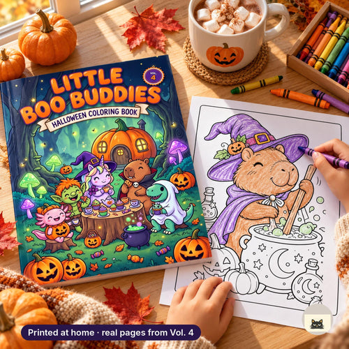 Printable Halloween Coloring Pages for Kids Vol 4 – printable coloring page preview 2 by SarcasmArt