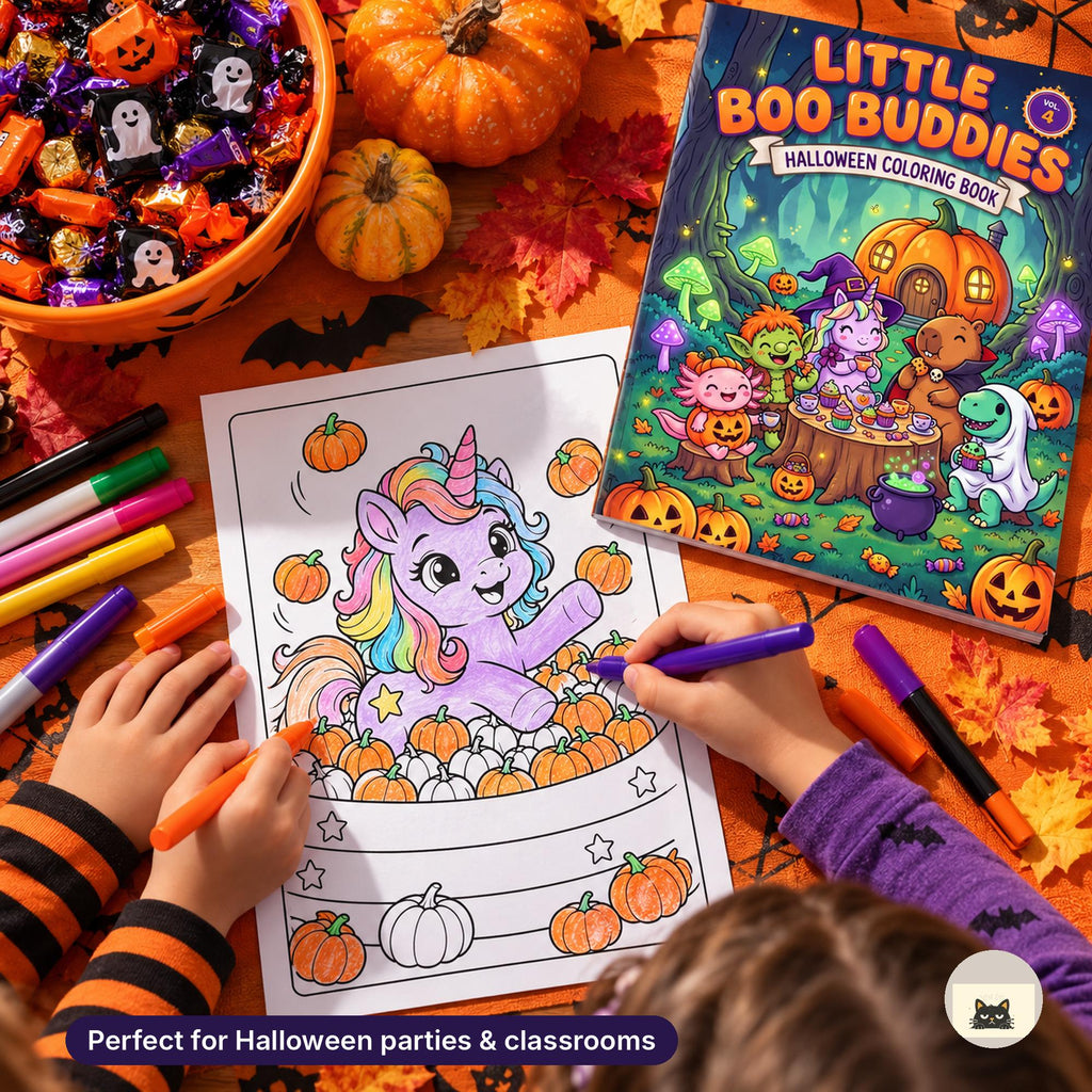 Printable Halloween Coloring Pages for Kids Vol 4 – printable coloring page preview 6 by SarcasmArt
