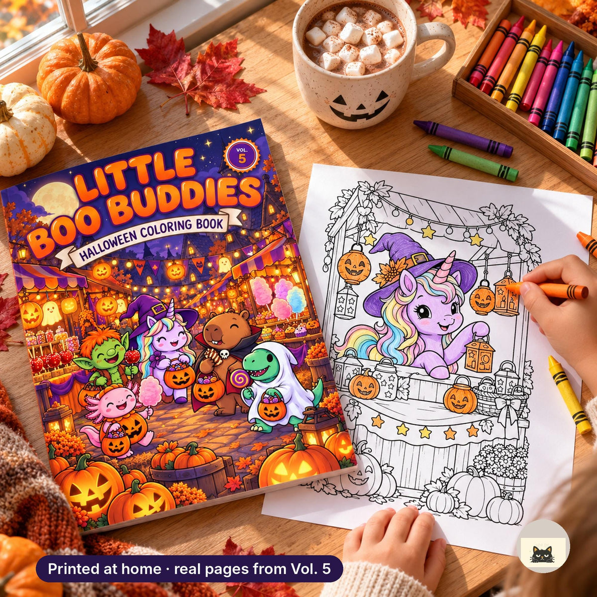 Printable Halloween Coloring Pages for Kids Vol 5 – printable coloring page preview 2 by SarcasmArt