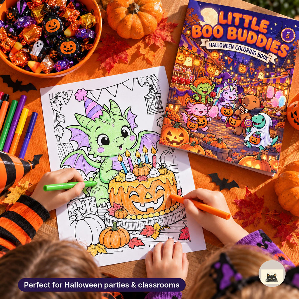 Printable Halloween Coloring Pages for Kids Vol 5 – printable coloring page preview 6 by SarcasmArt