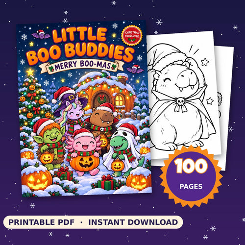 Christmas Coloring Pages for Kids – printable coloring page preview 1 by SarcasmArt