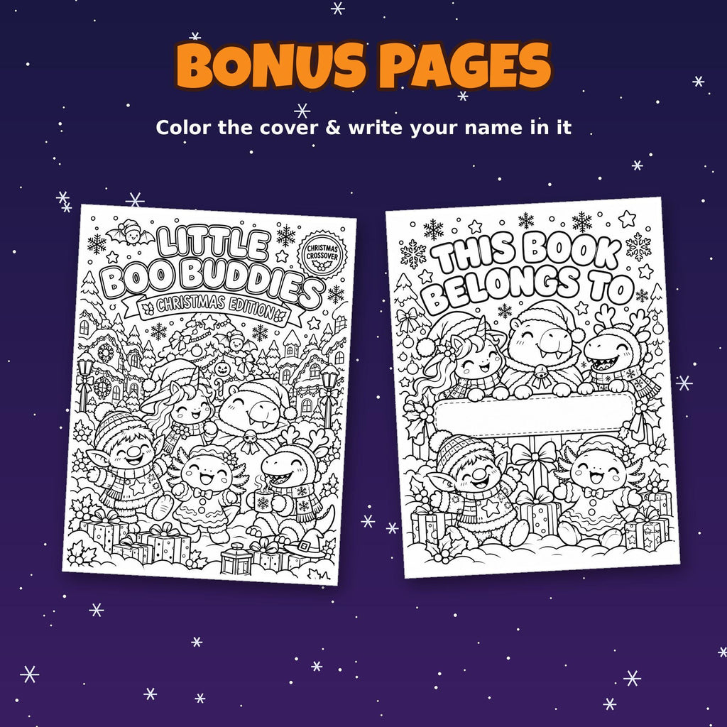Christmas Coloring Pages for Kids – printable coloring page preview 9 by SarcasmArt