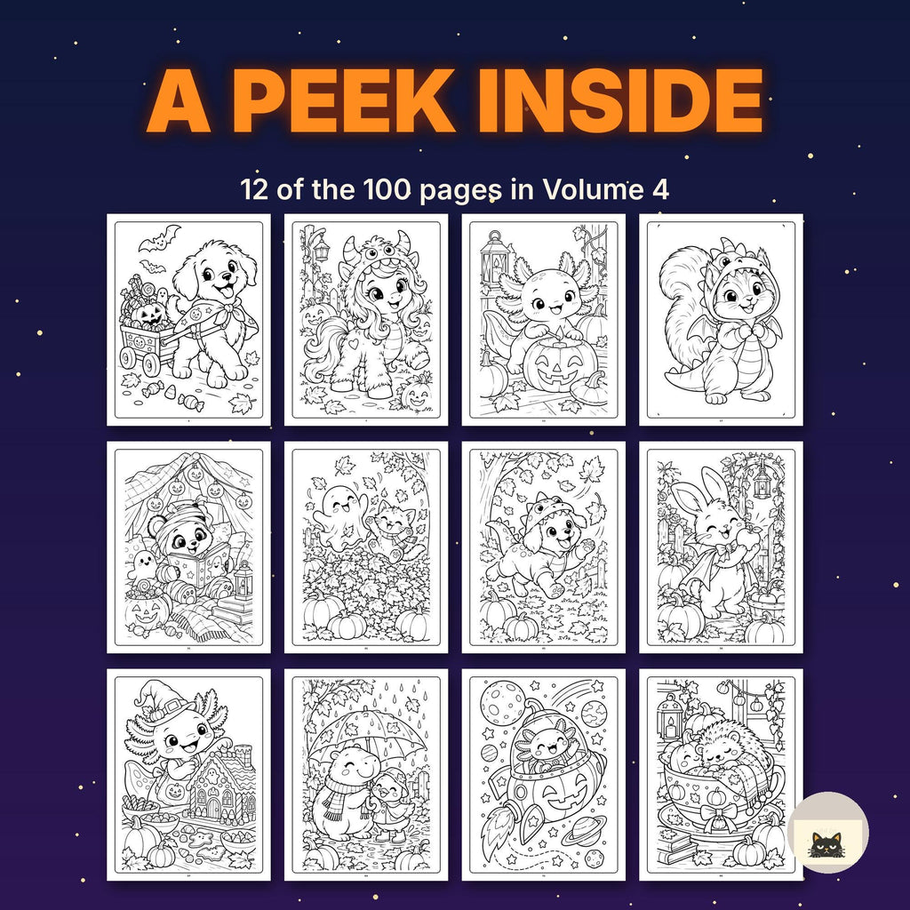 Printable Halloween Coloring Pages for Kids Vol 4 – printable coloring page preview 4 by SarcasmArt