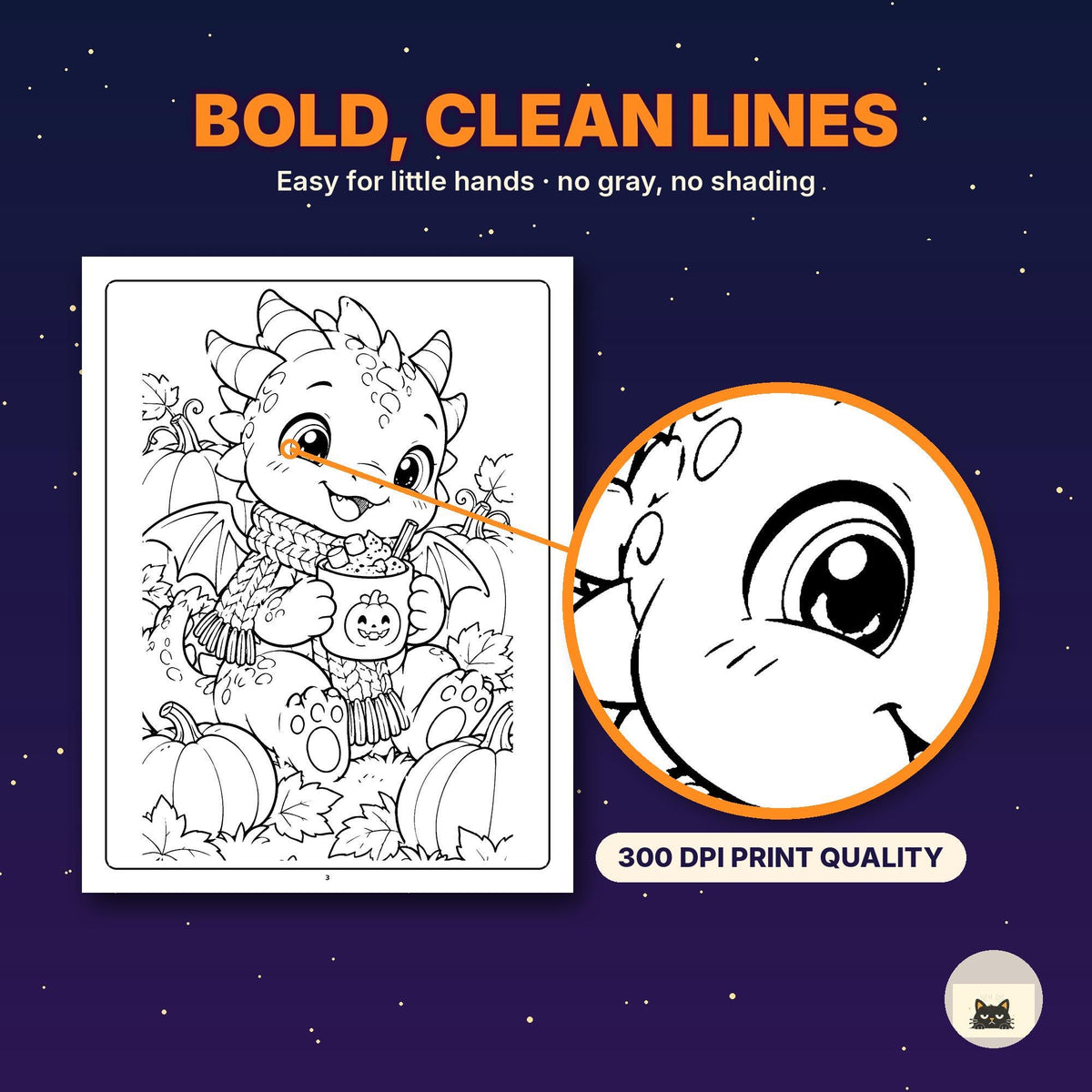 Printable Halloween Coloring Pages for Kids Vol 4 – printable coloring page preview 7 by SarcasmArt