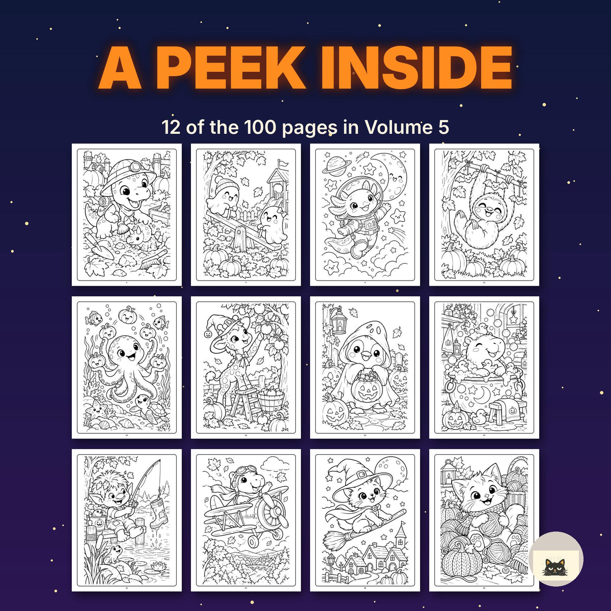 Printable Halloween Coloring Pages for Kids Vol 5 – printable coloring page preview 4 by SarcasmArt