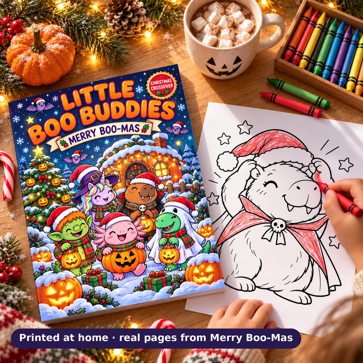 Christmas Coloring Pages for Kids – printable coloring page preview 2 by SarcasmArt