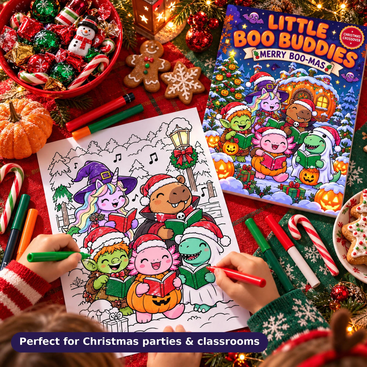 Christmas Coloring Pages for Kids – printable coloring page preview 6 by SarcasmArt