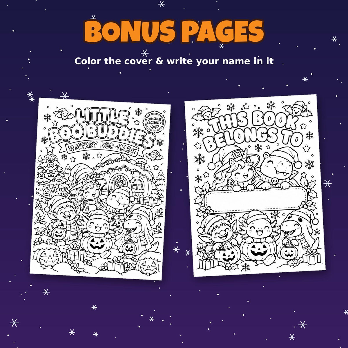 Christmas Coloring Pages for Kids – printable coloring page preview 9 by SarcasmArt