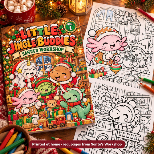 Little Jingle Buddies Vol 1 printed at home with coloring pages and crayons