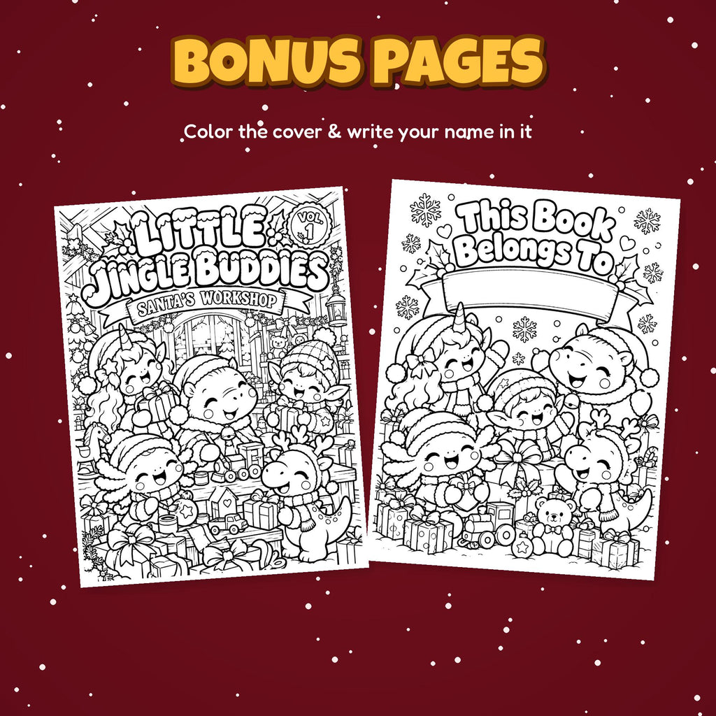 Bonus pages: cover to color and This Book Belongs To name page