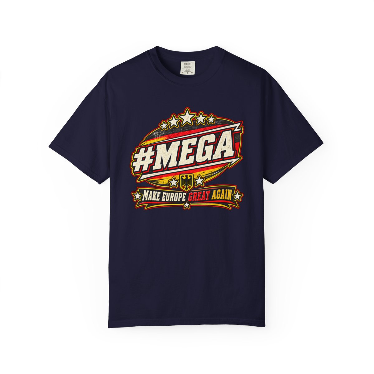 Make Europe Great Again Shirt in True Navy - original SarcasmArt design, printed on demand