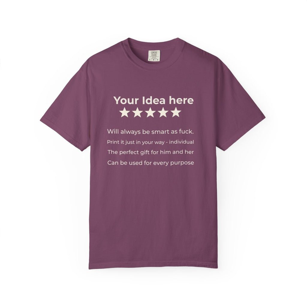 Personalized Shirt in Berry - original SarcasmArt design, printed on demand